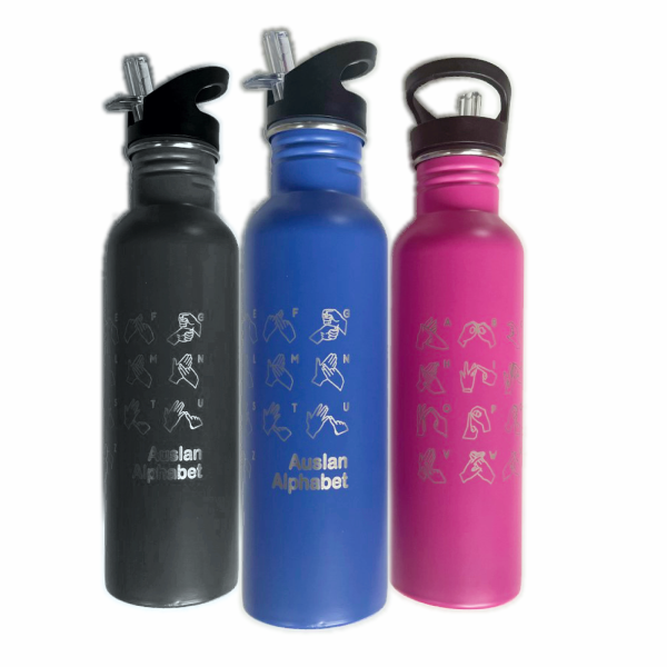 Auslan Alphabet - Stainless Steel, Double Wall Insulated Drink Bottle ...